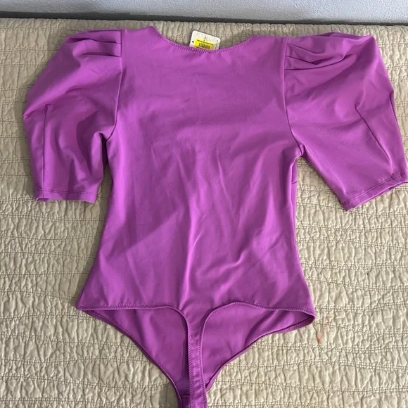 FREE PEOPLE Va Va Voop Bodysuit Wild Berry NWT Size Medium - Picture 5 of 11